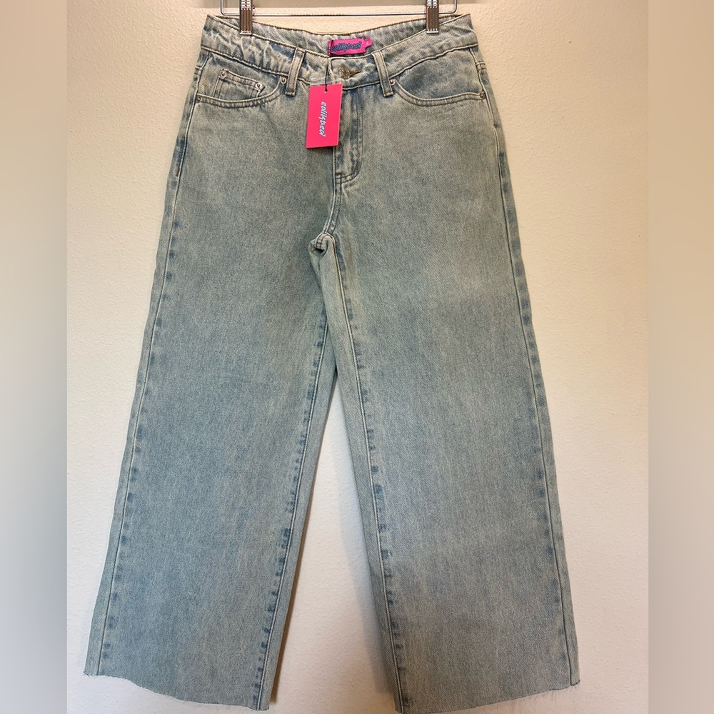 Edikted Light Blue Straight Leg Jeans